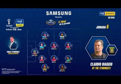 Samsung presenta el 11 ideal de la Fecha 6 por Pablo Fernández.