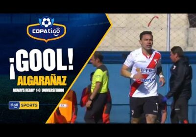 #CopaTigoClausura 🏆 Centro de Medina para que Carmelo Algarañaz anote el primer gol del partido.