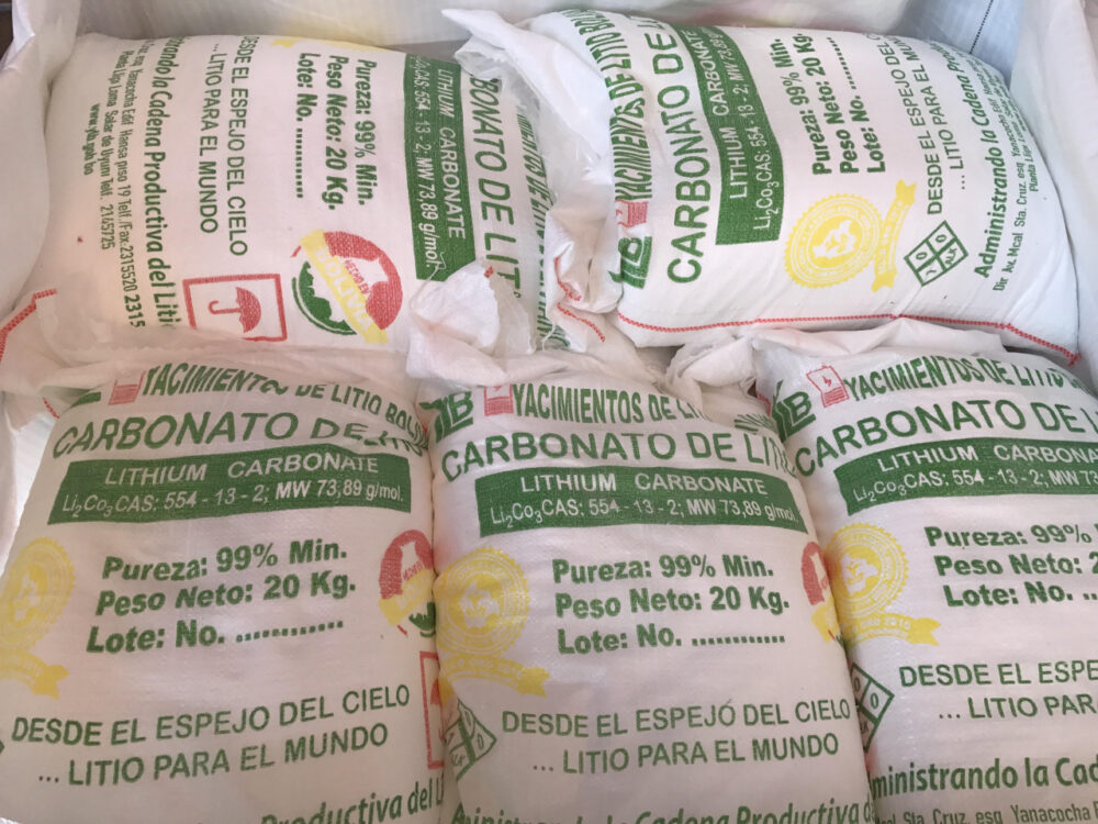 Bolivia se posicionó entre los 10 principales exportadores de carbonato de litio
