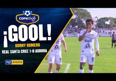 ¡Gol de Real Santa Cruz! Dorny Romero abre el marcador luego de impactar de cabeza