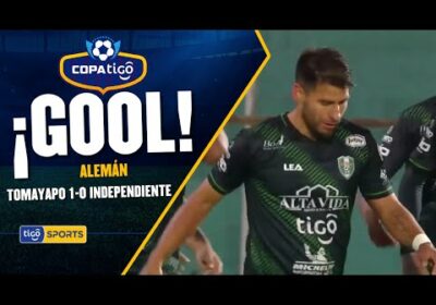 ¡Gol de Real Tomayapo! Juan Pablo Alemán pone en ventaja al equipo tarijeño.
