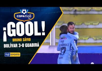 ¡Gol de Bolívar! Bruno Sávio anota el tercer gol de la ‘Academia’.