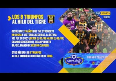 ¡Larga racha al ‘Tigre’! Ochos partidos consecutivos sin perder.