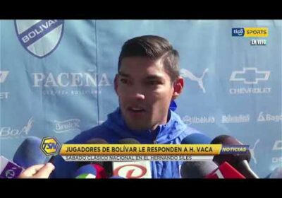 #CopaTigoClausura 🏆 Jugadores de Bolívar le responden a Henry Vaca. Sábado de clásico nacional.