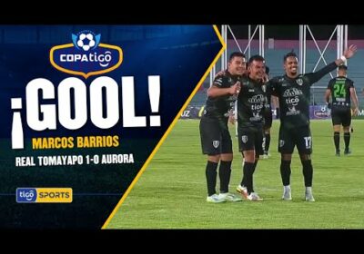 ¡Gol de Real Tomayapo! Marcos Barrios pone en ventaja al equipo tarijeño.