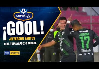 ¡Gol de Real Tomayapo! Jefferson Santos pone el segundo gol en el marcador.