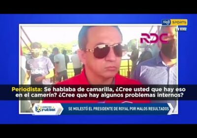 Molesto el presidente de Royal Pari por los malos resultados.