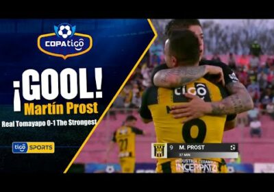 ¡Gol de The Strongest! Martín Prost anotó  con pierna derecha.