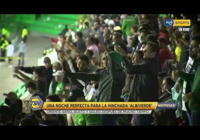Una noche perfecta para la hinchada ‘Albiverde’. Oriente ganó, gustó y goleó después de mucho tiempo