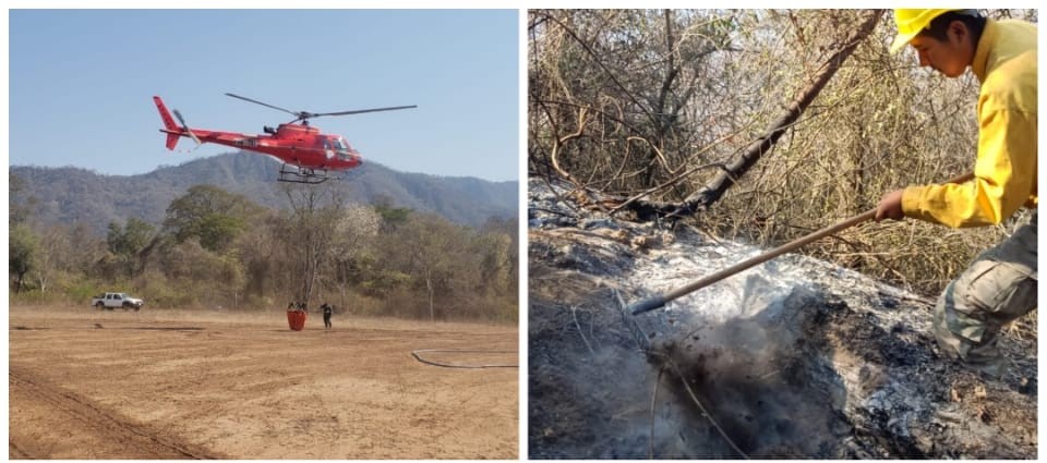 Declaran a cuatro municipios cruceños en desastre y a uno en emergencia por los incendios forestales