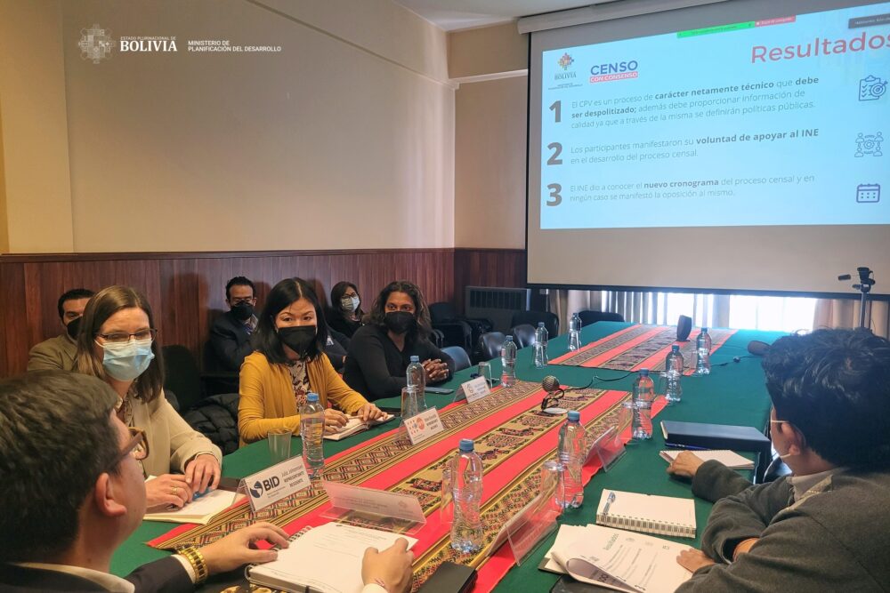 Ministro comparte resultados de la socialización con la comisión internacional que acompaña el censo