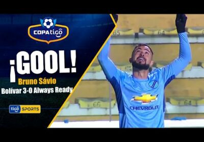 ¡Gol de Bolívar! Bruno Sávio anota el tercer gol de la ‘Academia’.
