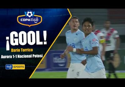 ¡Gol de Aurora! Darío Torrico iguala el marcador.