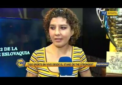 Tigo Sports en vivo desde el stand de The Strongest.
