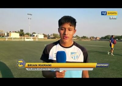 Mamani con el orgullo de vestir la ‘Verde’. El volante de Tucumán tuvo su primer microciclo.