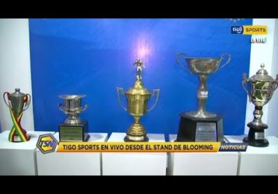 Tigo Sports en vivo desde el stand de Blooming.