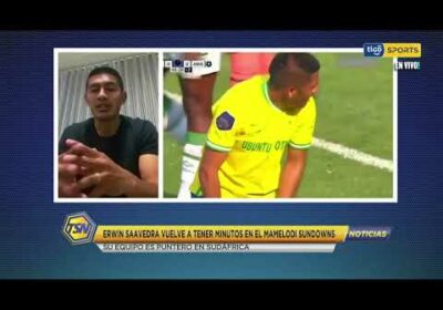 Erwin Saavedra vuelve a tener minutos en el Mamelodi Sundowns.