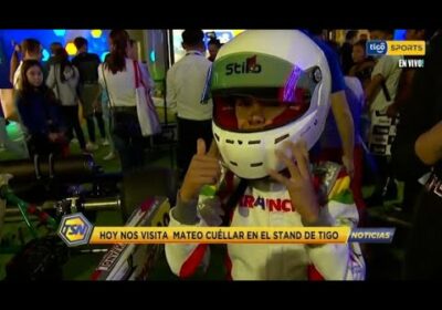 Hoy nos visita Mateo Cuéllar, Campeón de Karting, en el stand de Tigo.