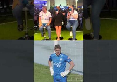 Karent de MasterChef Bolivia estuvo presente en nuestro stand y participó en la Voz del Hincha