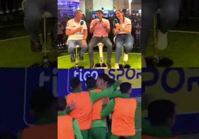 Nicolas de MasterChef Bolivia estuvo presente en nuestro stand y participó en la Voz del Hincha