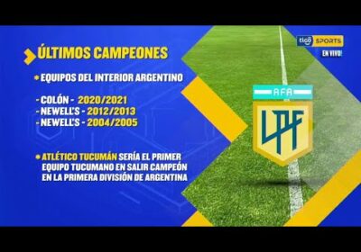 Últimos campeones de equipos del interior argentino.