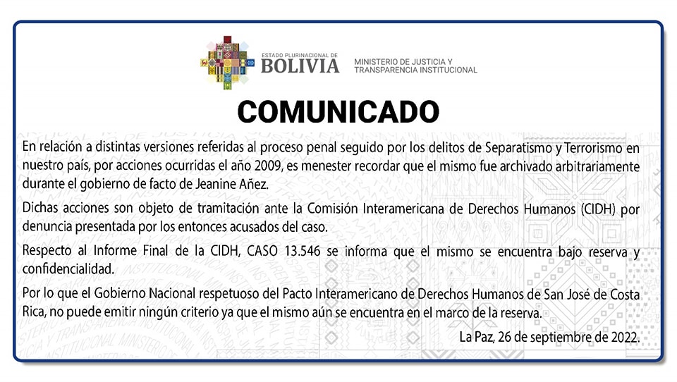 El Gobierno “no Puede Emitir Ningún Criterio” Sobre Informe De La CIDH ...