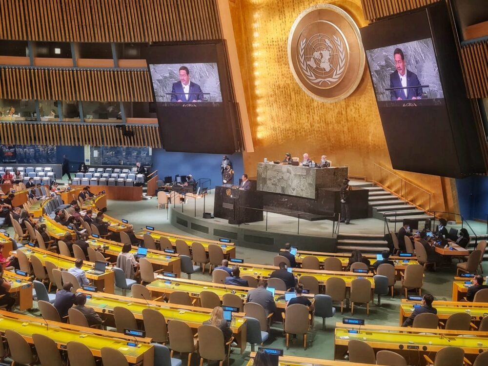 Presidente plantea en la ONU crear un sistema de salud con aporte estatal y luchar contra la violencia a la mujer