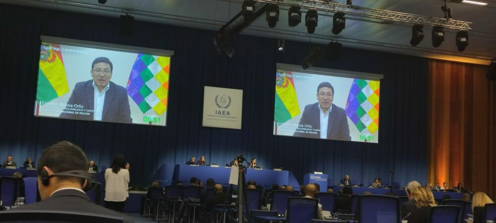 Bolivia ratifica ante OIEA uso pacífico de tecnología nuclear y destaca centros contra el cáncer en El Alto y Santa Cruz