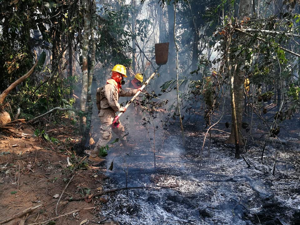 Reportan cuatro incendios forestales en Santa Cruz y Beni, Gobierno y FFAA encaran tareas de control y sofocamiento
