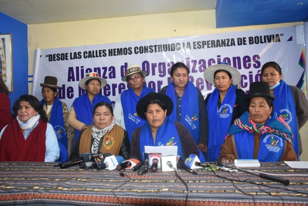 Alianza de Organizaciones Sociales de Mujeres se declara en pie de lucha en defensa de la democracia
