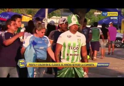 Fiesta y color en el clásico, el hincha se puso la camiseta.