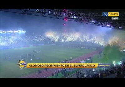 Glorioso recibimiento en el superclásico.
