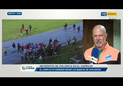 Carlos Zago, DT. de Bolívar, nos cuenta sobre los disturbios sucedidos durante el partido.