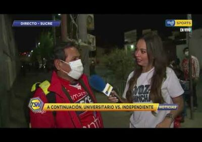 Nicole Rossell estuvó conversando con la gente de la capital antes del inicio del clásico de Sucre.