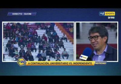 🚨Conversamos con el presidente de Universitario de Sucre, Peter Campos antes del incio del clásico.