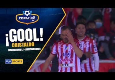 ¡Gol de Independiente Petrolero! Jonatan Cristaldo y una soberbia definición de cabeza .