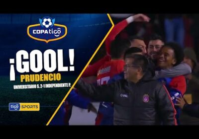 ¡Gol de Universitario! Ángel Prudencio de cabeza anota el gol del triunfo para la ‘U’ en el Patria.