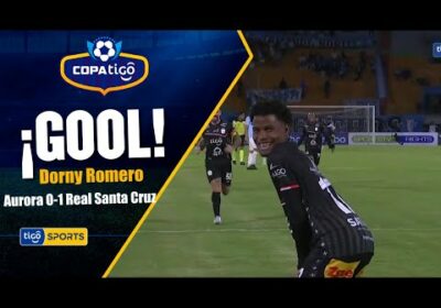 ¡Gol de Real Santa Cruz! Dorny Romero anota para el ‘Albo’.