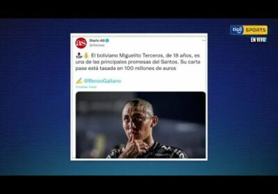 Esto decían algunos portales internacionales sobre Miguelito Terceros, jugador del Santos de Brasil.