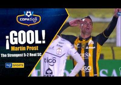 ¡Gol de The Strongest! Martín Prost anota el quinto gol atigrado.