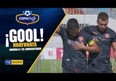 ¡Gol de Universitario de Vinto! Iván Huayhuata anota de tiro penal el primer gol del partido.