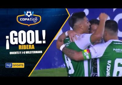 ¡Gol de Oriente Petrolero! Centro para que conecte de cabeza Alexis Ribera’.