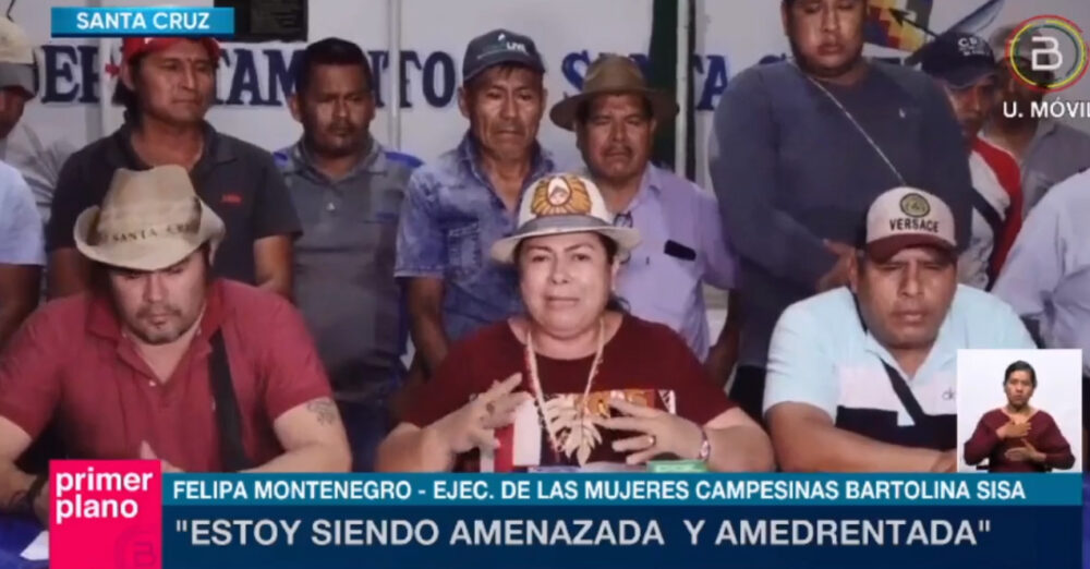 Dirigenta de las Bartolinas denuncia que es amenazada de muerte por gente de Camacho, Calvo y Cuéllar