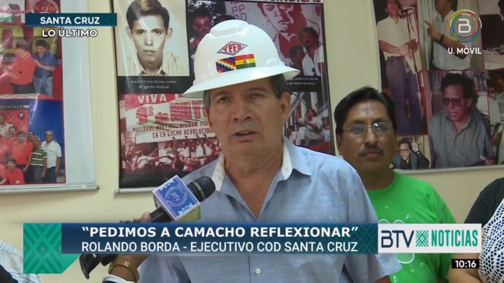 Dirigente Borda: “Camacho no quiere censo, está con aprestos desestabilizadores”