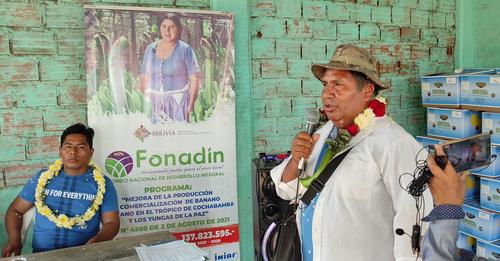 FONADIN inicia la construcción de empacadoras para fortalecer producción de banano en el Trópico de Cochabamba