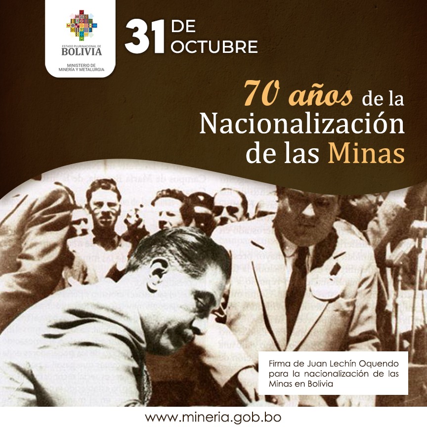 Un día como hoy: Víctor Paz Estenssoro nacionaliza la minería contra su voluntad