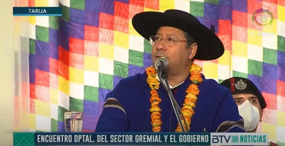 Arce llama a la unidad de los gremiales y anuncia la construcción del mercado El Dorado en Tarija