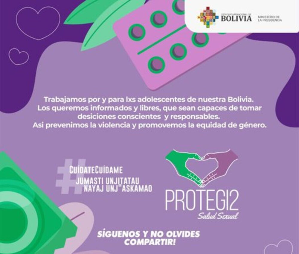 Presidencia se suma a la campaña Protegi2 para brindar información integral sobre salud sexual y reproductiva