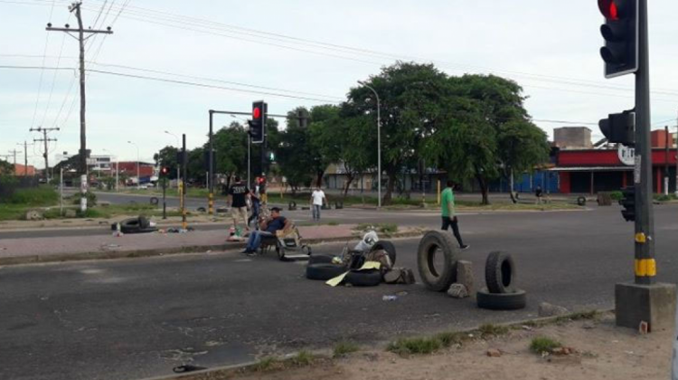 Imágenes de un anterior paro cívico en la ciudad de Santa Cruz. Foto: Redes Sociales.