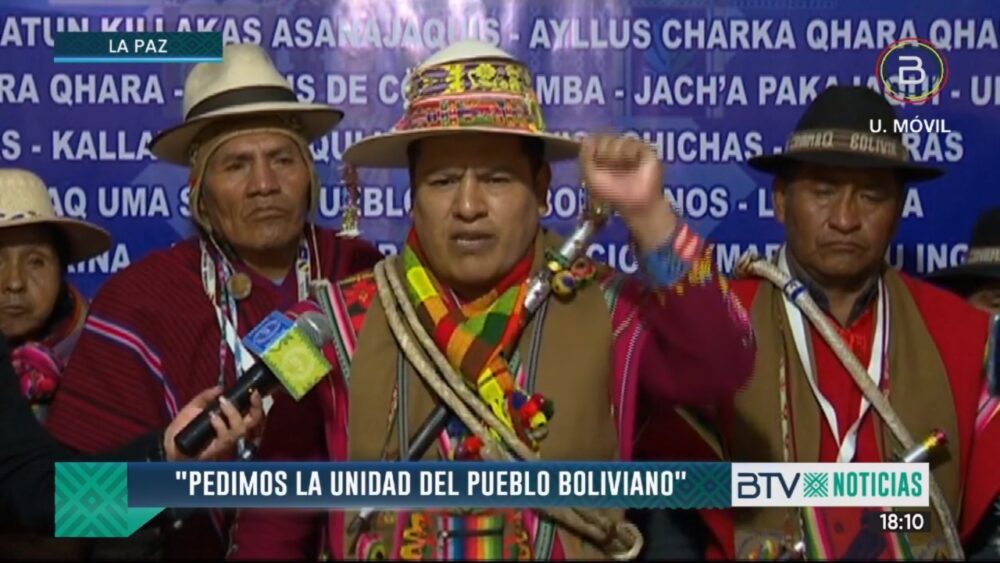 Conamaq denuncia intentos de desestabilización y se declara en estado de movilización y alerta